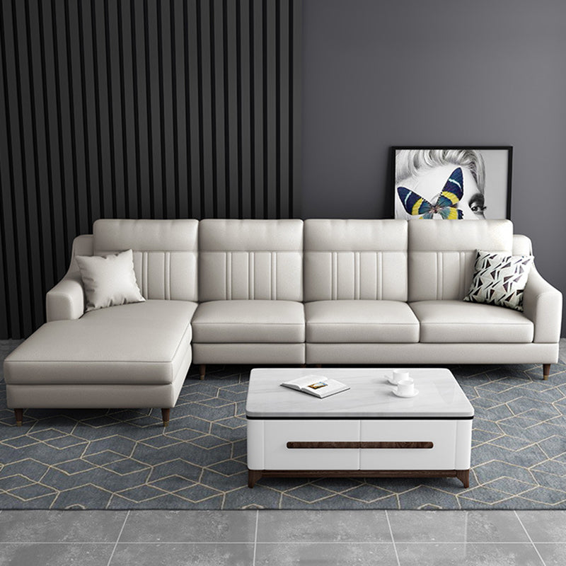 Modernism 4-seater Sectional with Storage Sloped Arm Sectional