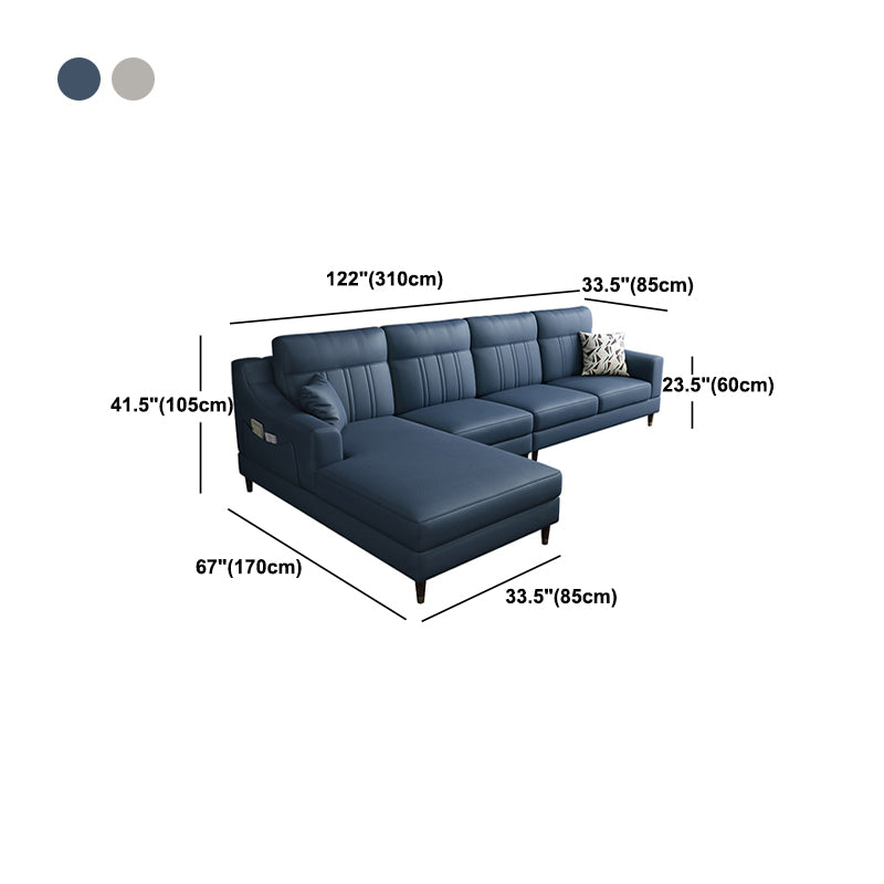 Modernism 4-seater Sectional with Storage Sloped Arm Sectional