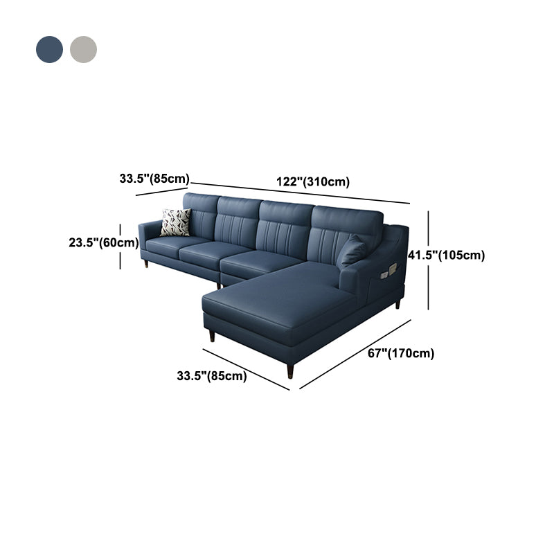 Modernism 4-seater Sectional with Storage Sloped Arm Sectional