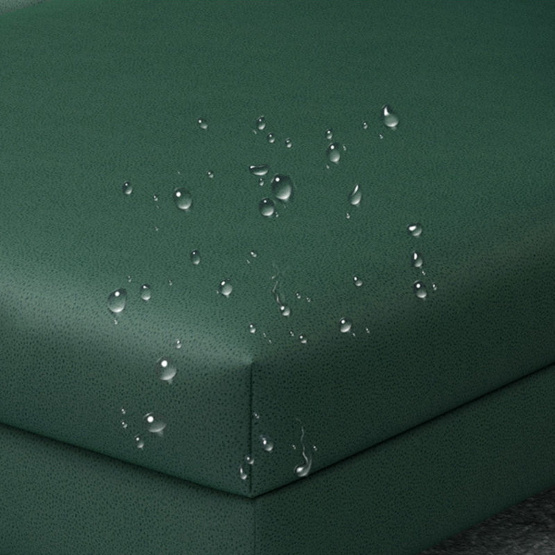 Green 4-seater Square Arm Sectional Pillow Back Stain-resistant Sectional