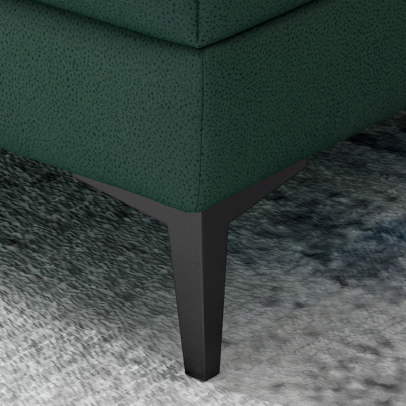 Green 4-seater Square Arm Sectional Pillow Back Stain-resistant Sectional