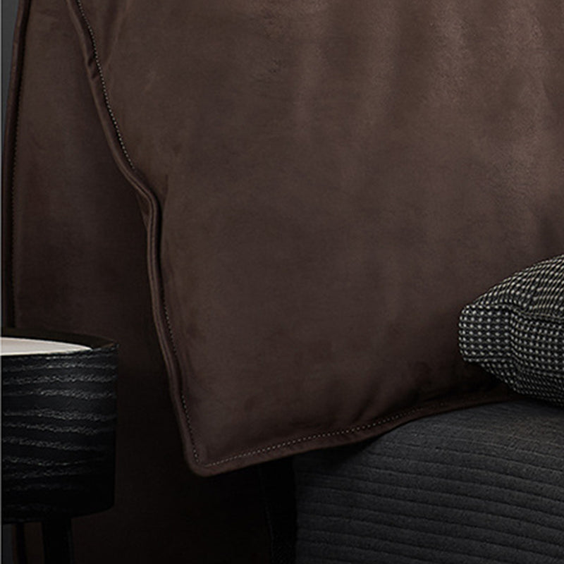 Glam Solid Wood with Headboard Panel Rectangular Standard Bed