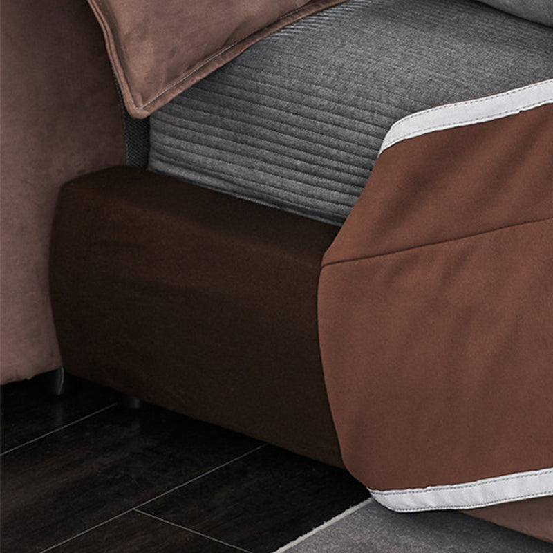 Glam Solid Wood with Headboard Panel Rectangular Standard Bed