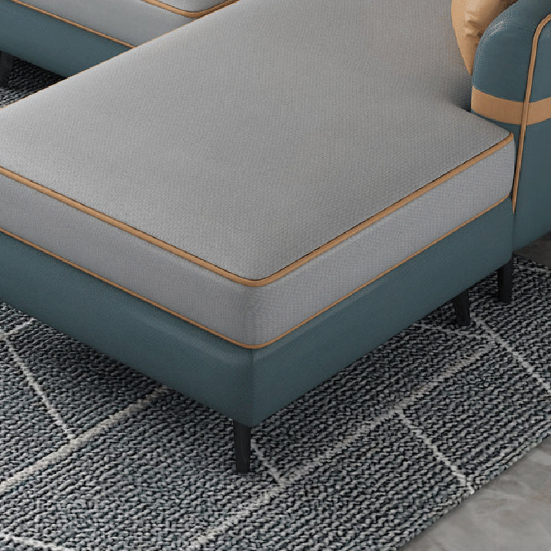 L-shape 4-seat 29.52" H Sectional Modern Flared Arm Sectional