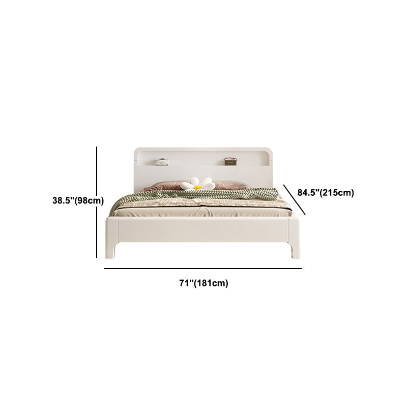 Modern Wood Standard Bed Bookcase Included Bed with Headboard for Bedroom