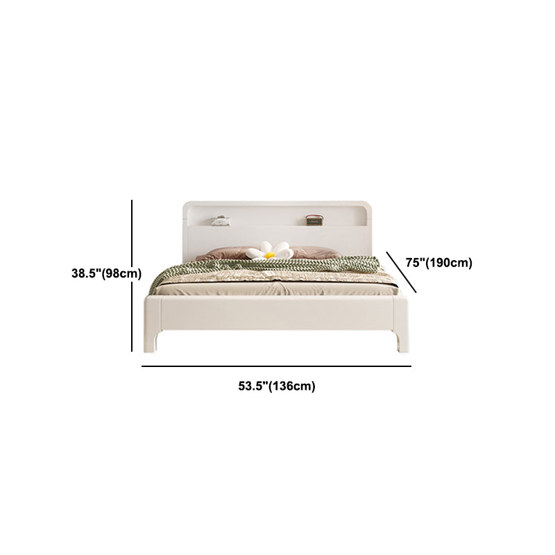 Modern Wood Standard Bed Bookcase Included Bed with Headboard for Bedroom