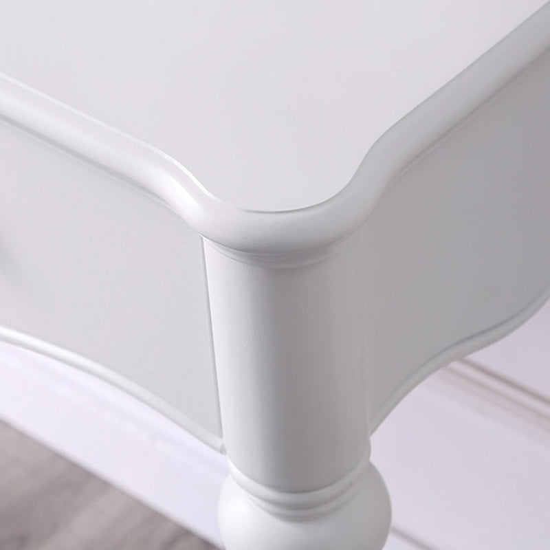 15.74" Wide Birch Vanity Set with Stool Make-up Vanity with Drawer and Mirror