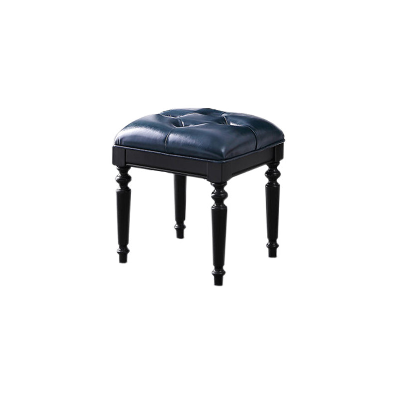 15.74" Wide Birch Vanity Set with Stool Make-up Vanity with Drawer and Mirror