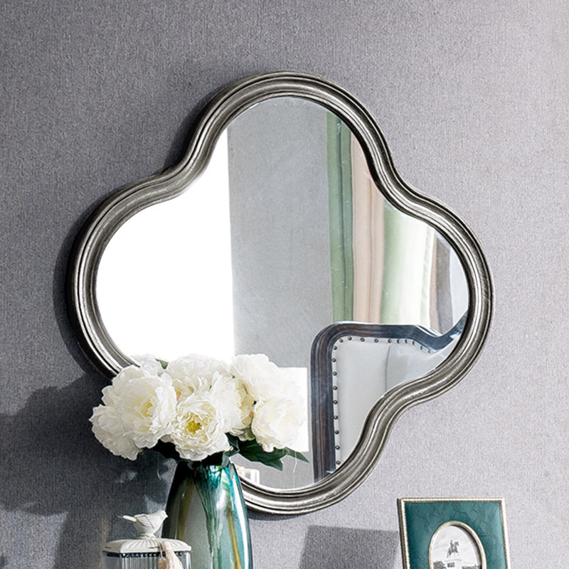 Oak Vanity Set with Stool Gray Vanity with Drawer and Mirror