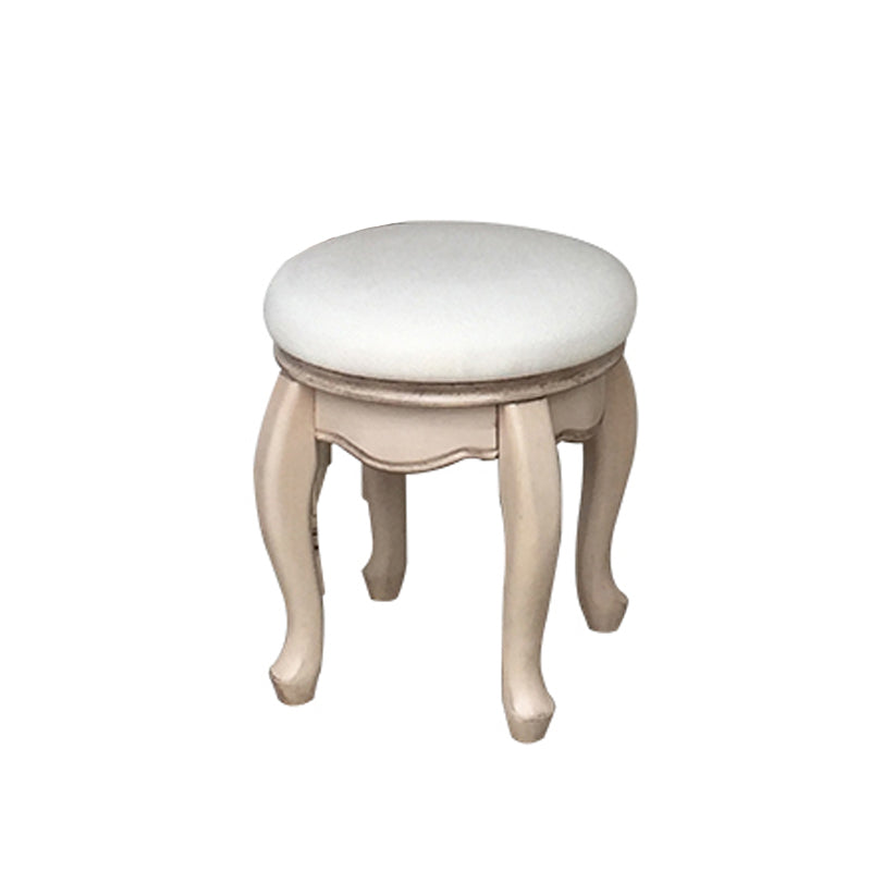 Oak Vanity Set with Stool 64.17" High Vanity with Drawer and Mirror