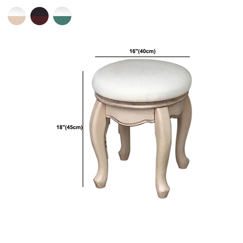 Oak Vanity Set with Stool 64.17" High Vanity with Drawer and Mirror