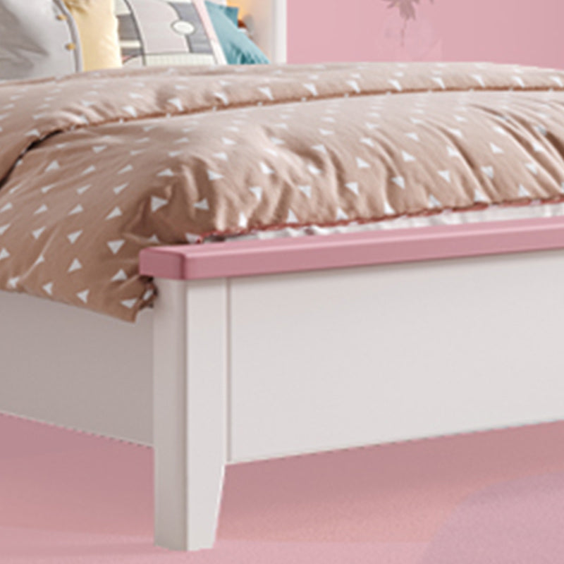 Modern Wood Bed Frame Bookcase Included Standard Bed for Bedroom