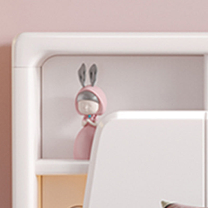 Modern Wood Bed Frame Bookcase Included Standard Bed for Bedroom