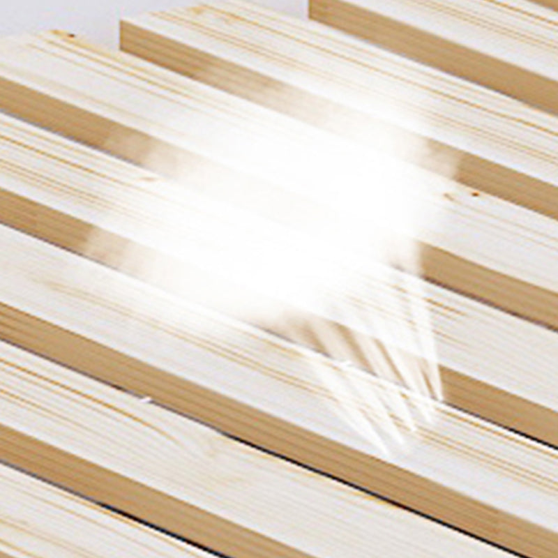 Modern Wood Bed Frame Bookcase Included Standard Bed for Bedroom