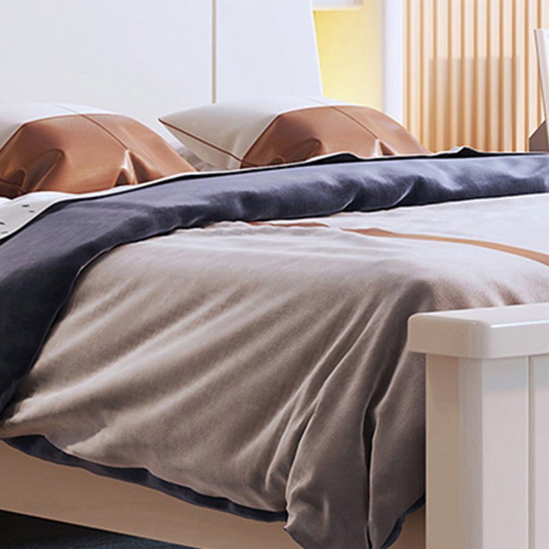 Modern Wood Standard Bed Bookcase Included Bed Frame with Headboard