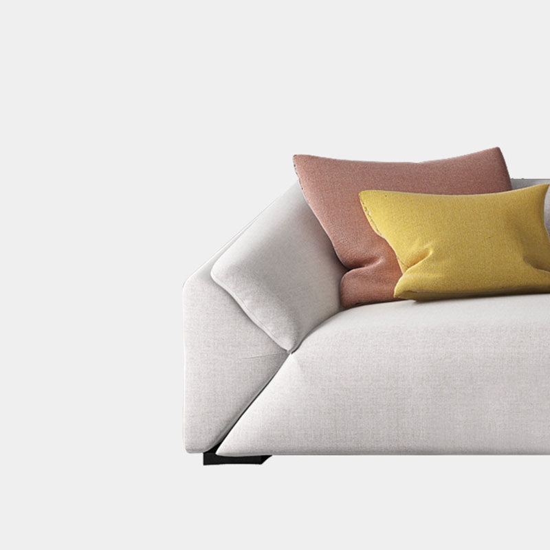 Modernism Tuxedo Arm Sofa Stain Resistant Fabric Sofa in Gray