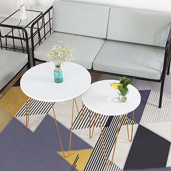 Contemporary 3 Legs Metal End Table Round Side End Table for Living Room