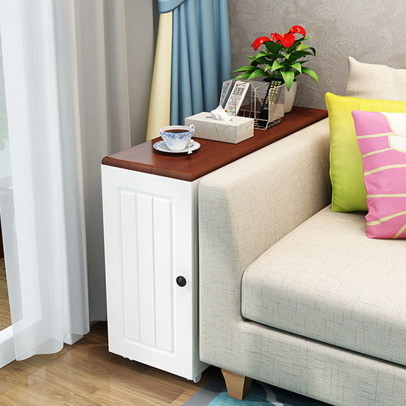 23.62" Tall Contemporary Style Side End Table Wooden Sofa Side Accent Table