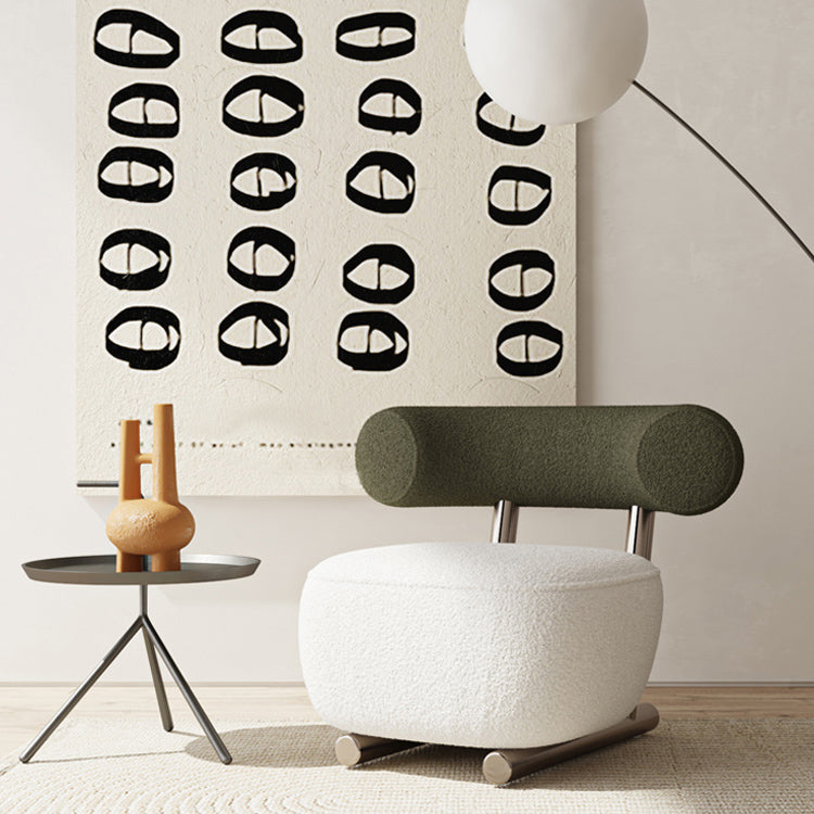 Wool Armless Chair with Tight Back 36.61" Wide Chair for Living Room