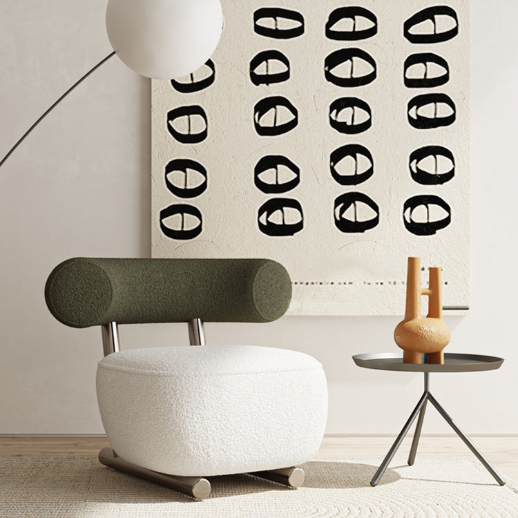 Wool Armless Chair with Tight Back 36.61" Wide Chair for Living Room