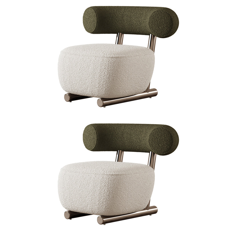 Wool Armless Chair with Tight Back 36.61" Wide Chair for Living Room