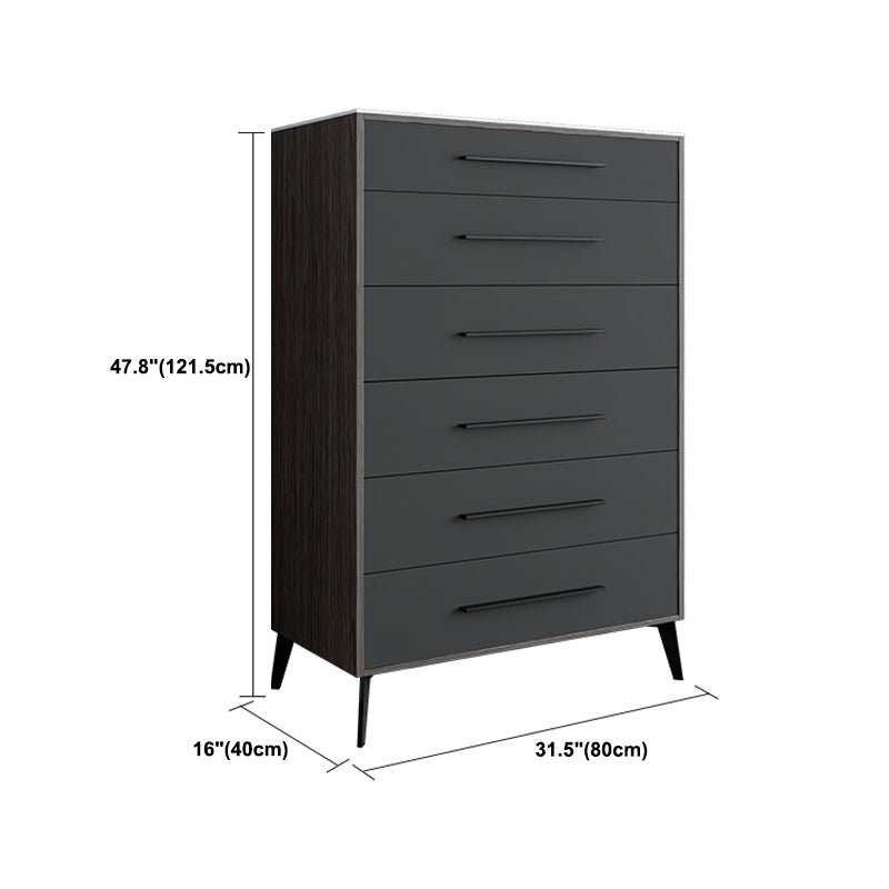 15.6-inch Width Storage Chest Ultra-Modern Dresser with 4/5/6 Drawers