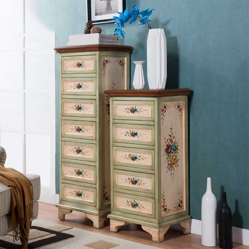 Solid Wood Dresser American Traditional Storage Chest with 5 / 7 Drawers