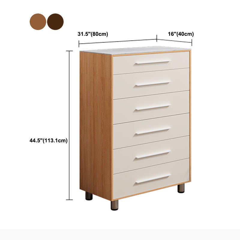 15.6-inch Width Storage Chest Contemporary Dresser with 4/5/6 Drawers