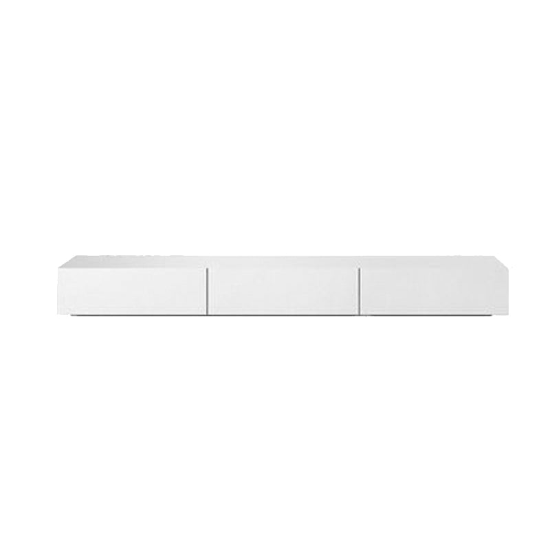 Modern White TV Console Contemporary TV Stand with Drawers for Living Room