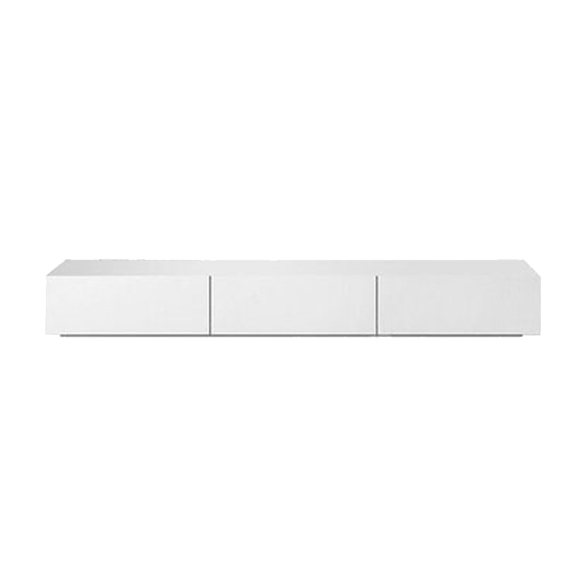 Modern White TV Console Contemporary TV Stand with Drawers for Living Room