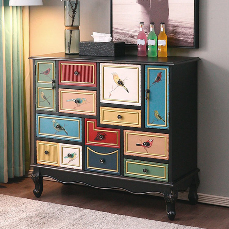 Nautical Wooden Storage Chest Bedroom Horizontal Chest with 3 Drawers