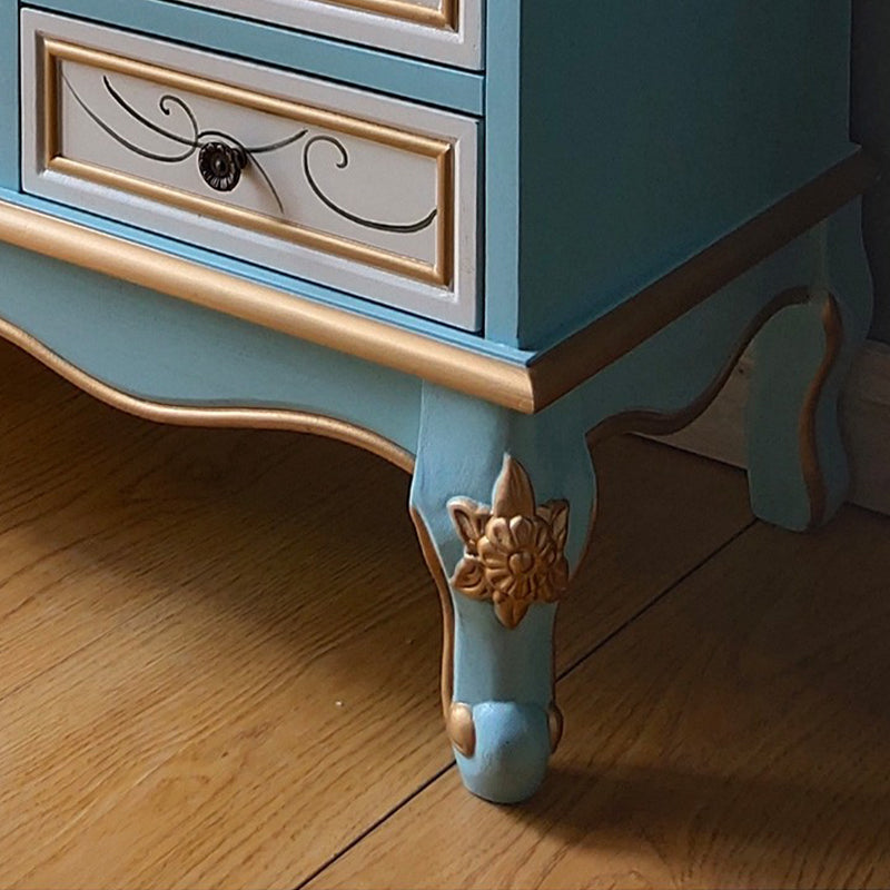 Nautical Wooden Storage Chest Bedroom Horizontal Chest with 3 Drawers