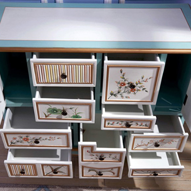 Nautical Wooden Storage Chest Bedroom Horizontal Chest with 3 Drawers