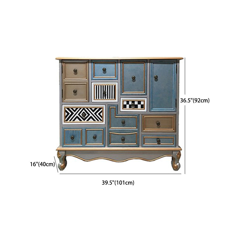 Nautical Wooden Storage Chest Bedroom Horizontal Chest with 3 Drawers