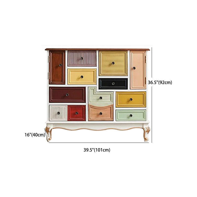 Nautical Wooden Storage Chest Bedroom Horizontal Chest with 3 Drawers