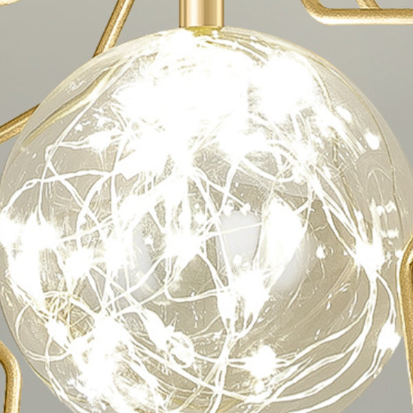 Star Flush Mount Lighting Modernism Metal Ceiling Light for Home