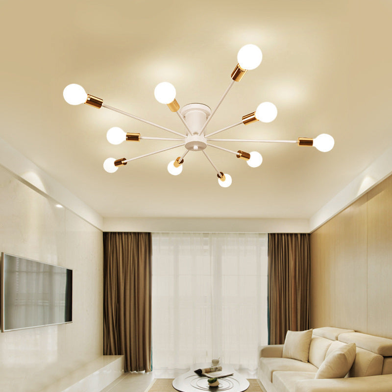 Contemporary Flush Mount Lighting Polish Finish Ceiling Light for Foyer