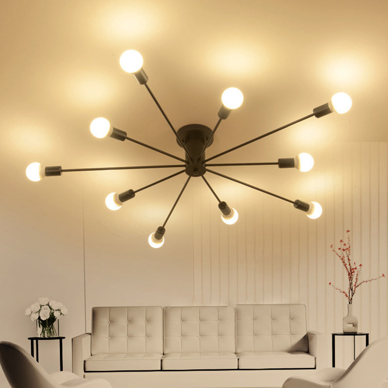 Contemporary Flush Mount Lighting Polish Finish Ceiling Light for Foyer
