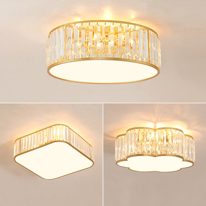 Crystal Geometric Flush Mount Lights Contemporary Style Multi Lights Flush Mount Lighting