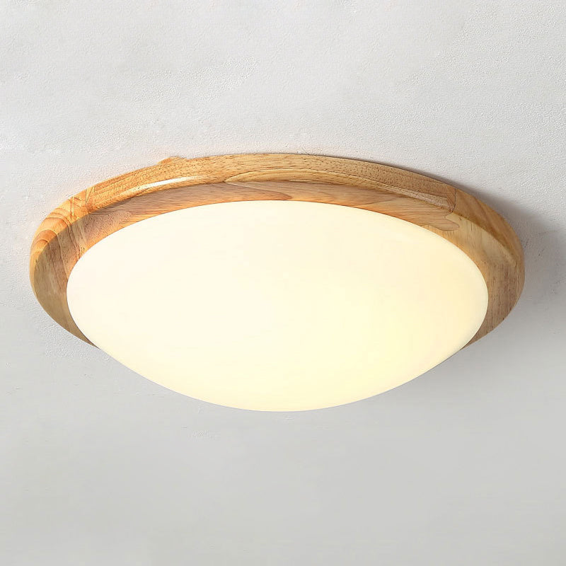Wood Geometric Flush Mount Lights Contemporary Style 1 Light Flush Mount Lighting