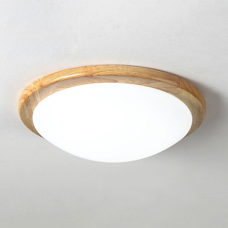 Wood Geometric Flush Mount Lights Contemporary Style 1 Light Flush Mount Lighting