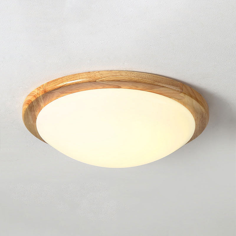 Wood Geometric Flush Mount Lights Contemporary Style 1 Light Flush Mount Lighting