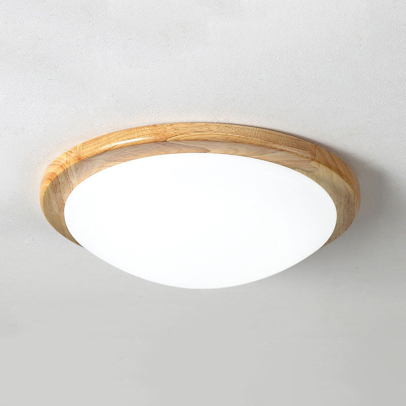 Wood Geometric Flush Mount Lights Contemporary Style 1 Light Flush Mount Lighting