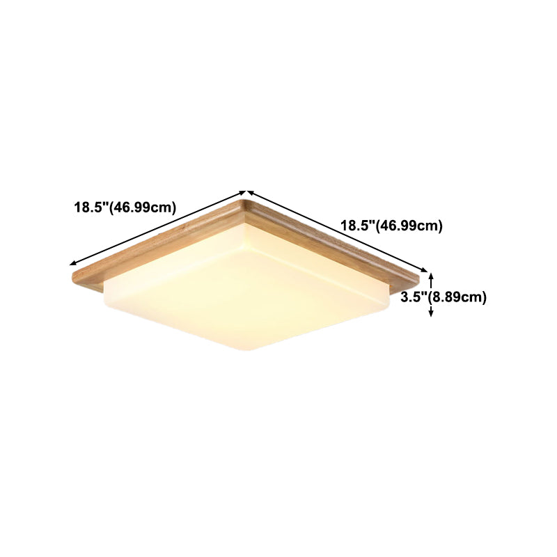 Wood Geometric Flush Mount Lights Contemporary Style 1 Light Flush Mount Lighting