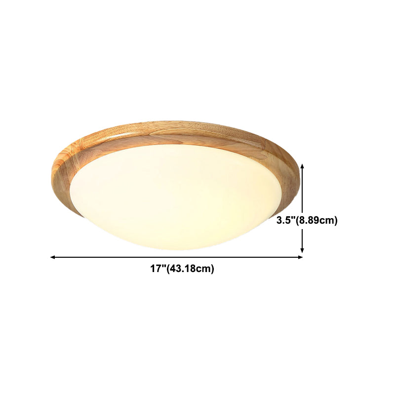 Wood Geometric Flush Mount Lights Contemporary Style 1 Light Flush Mount Lighting