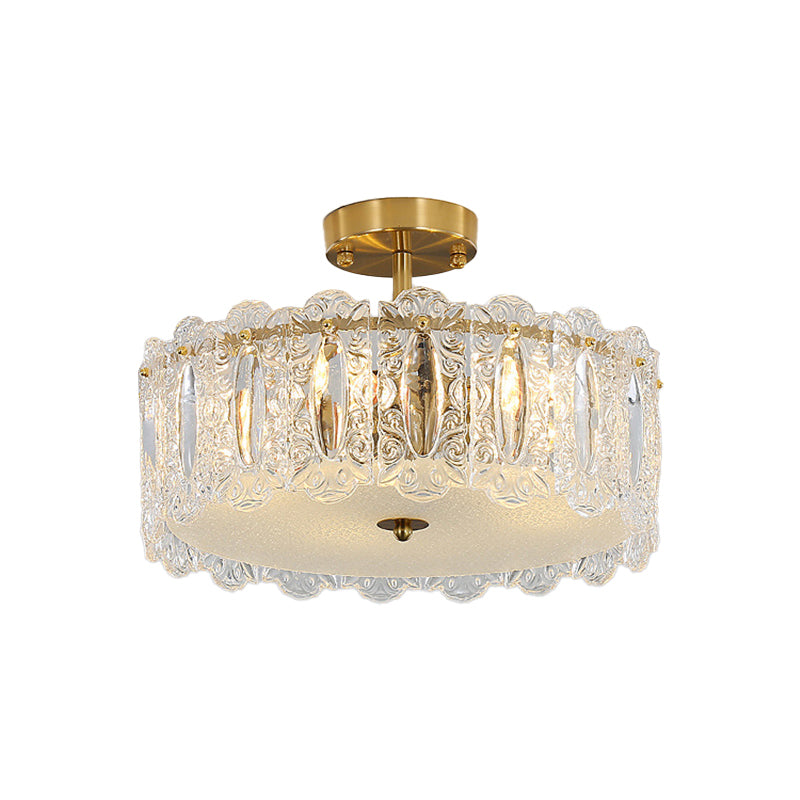 Glass Ceiling Lighting Fixture Minimalist Flush Mount Light Fixture for Bedroom