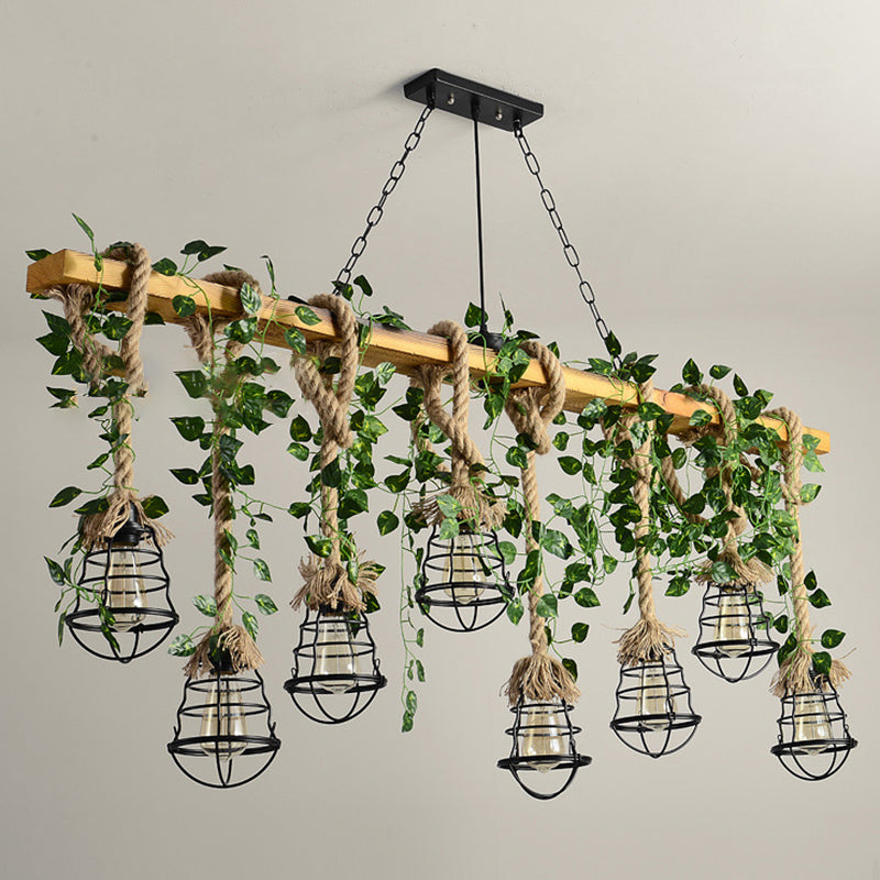 Industrial Round Island Lights Metal Island Chandelier Lights for Bar