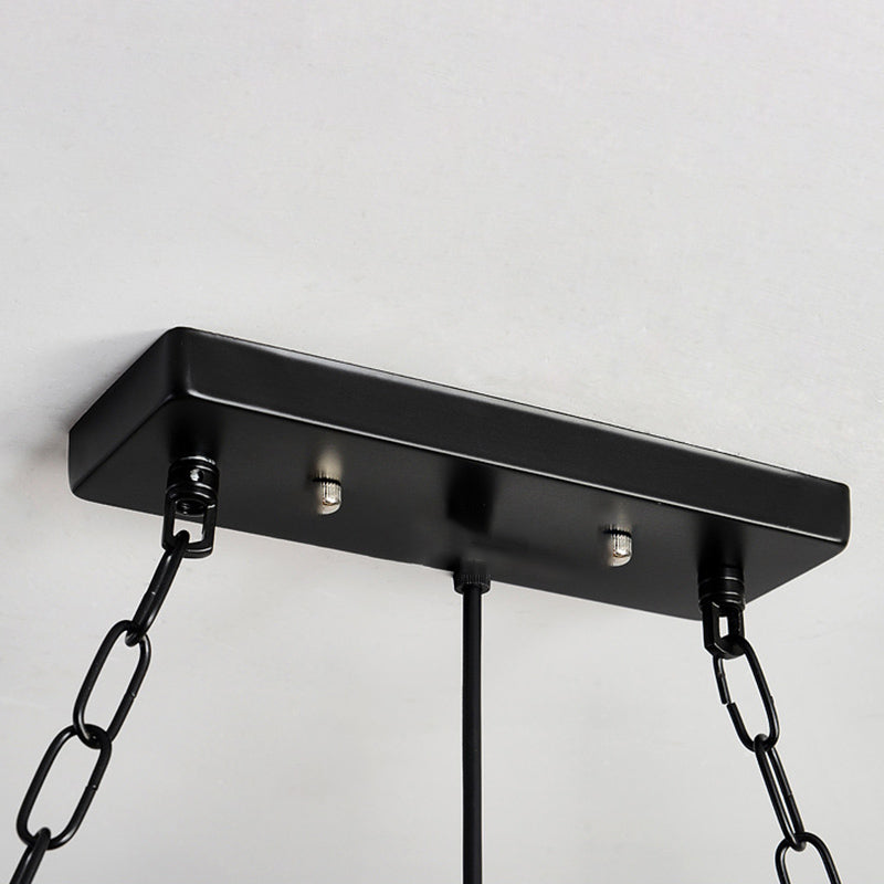 Industrial Round Island Lights Metal Island Chandelier Lights for Bar