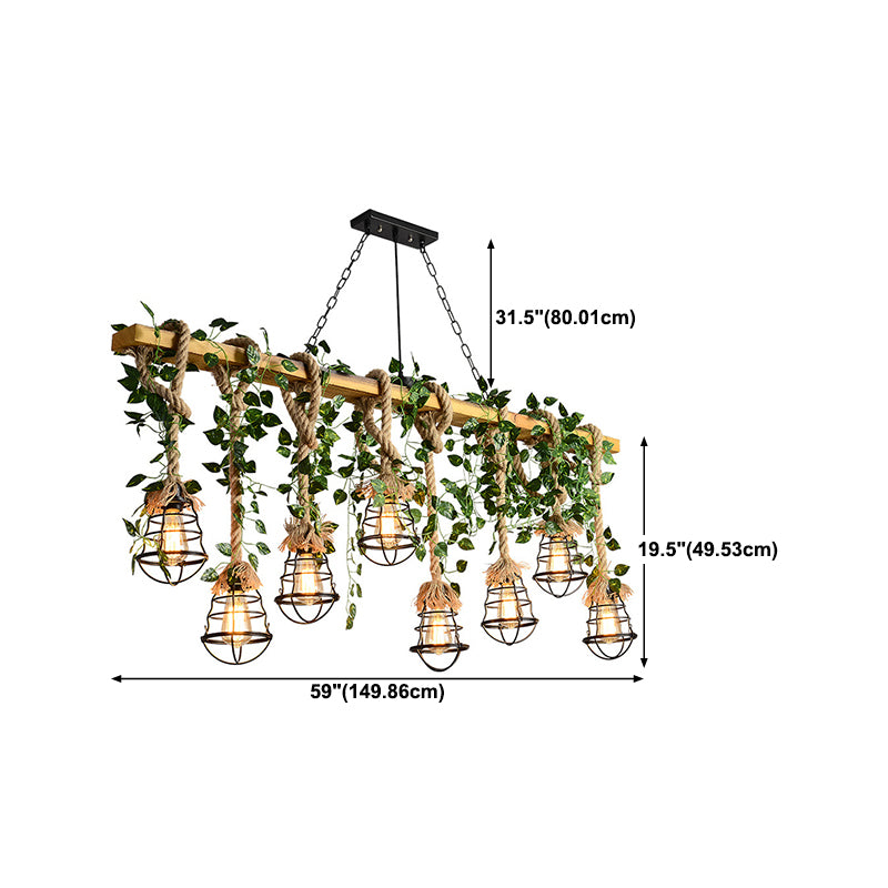 Industrial Round Island Lights Metal Island Chandelier Lights for Bar
