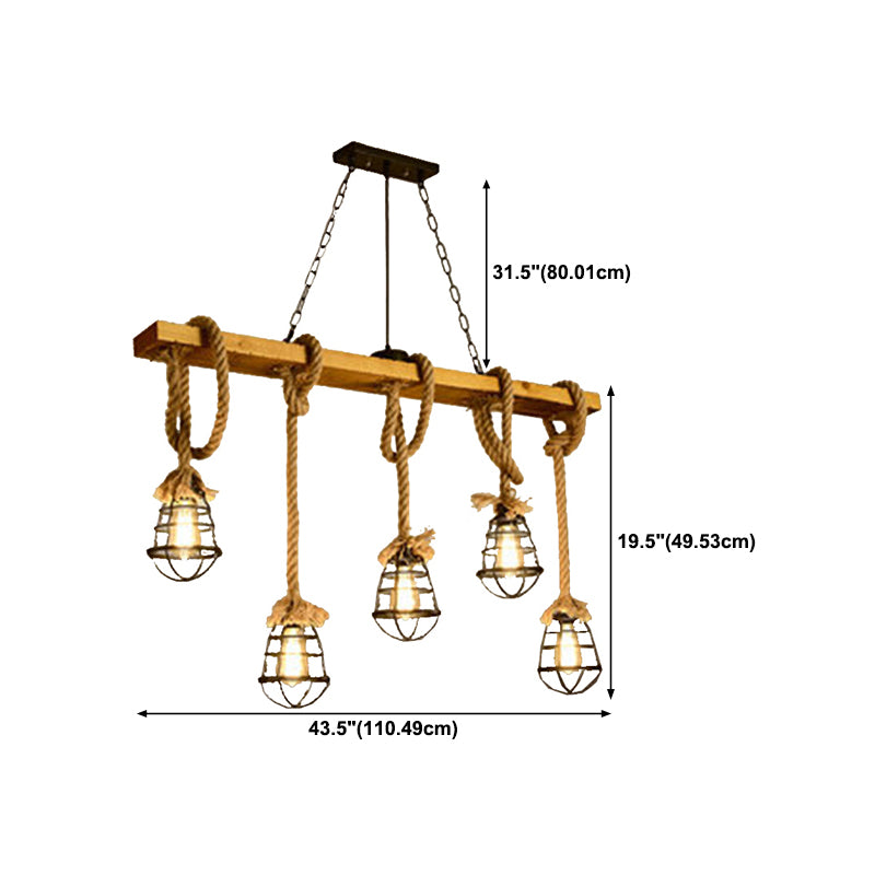 Industrial Round Island Lights Metal Island Chandelier Lights for Bar